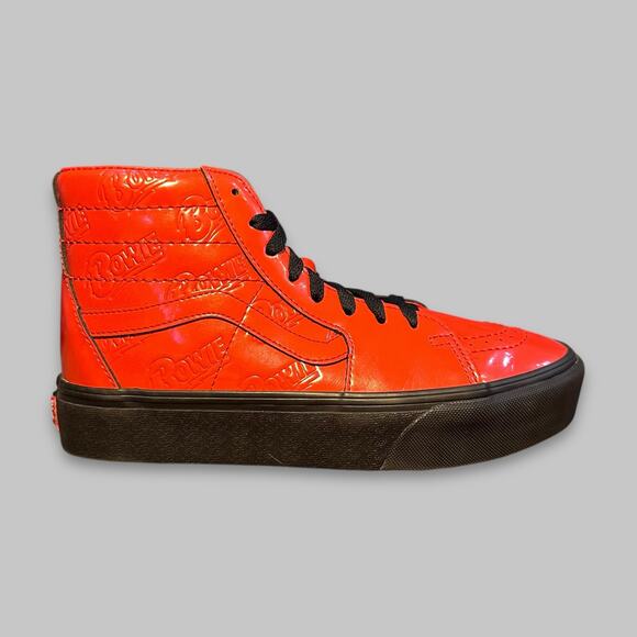 Vans x David Bowie Sk8-Hi Patent Leather Sneakers - Red- Men’s Size 6 - Picture 3 of 6